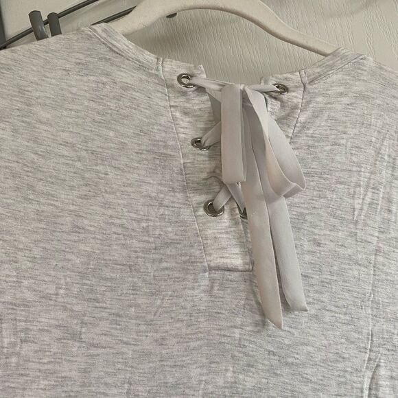 Girls Justice 18/20  "good vibes" lace up shirt nwot - Picture 6 of 11